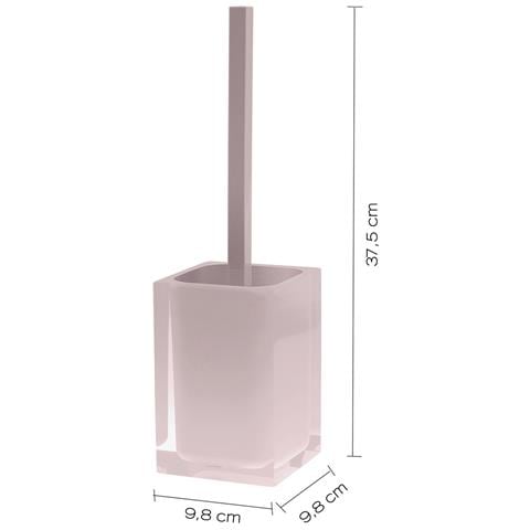 Scopino Wc D'appoggio Con Ciuffo In Setole Linea Rainbow Ra33 Rosa - Foto 2