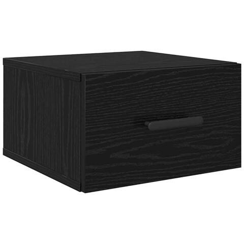 Armadio da Notte Rovere nero 35 x 35 x 20 cm Legno multistrato - Foto 1