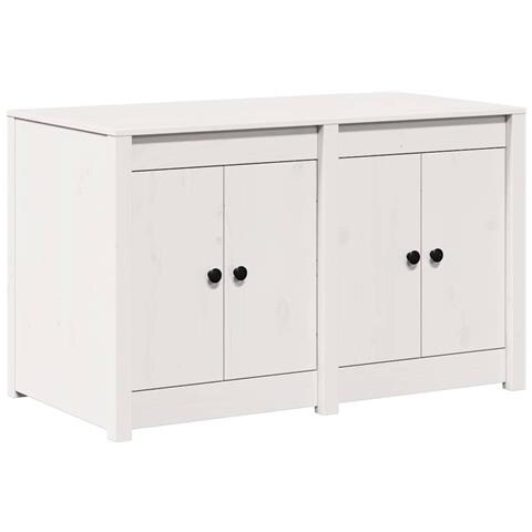 Mobile da cucina Bianco 106 x 55 x 64 cm Legno massello di pino - Foto 1