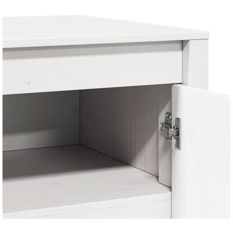 Mobile da cucina Bianco 106 x 55 x 64 cm Legno massello di pino - Foto 9