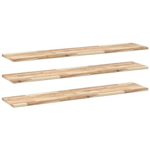 Mensole da Parete 3 pz 140x30x2 cm Legno Acacia Non Trattato - Foto 1