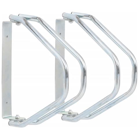 Supporto per Bici a Parete 2 pz in Acciaio Zincato - Foto 1