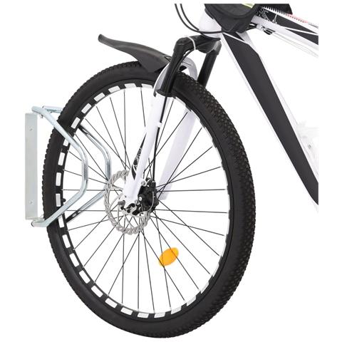 Supporto per Bici a Parete 2 pz in Acciaio Zincato - Foto 2