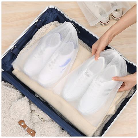 100 Sacchetti Antipolvere Con Coulisse Per Scarpe In Tessuto Non Tessuto S - Foto 2