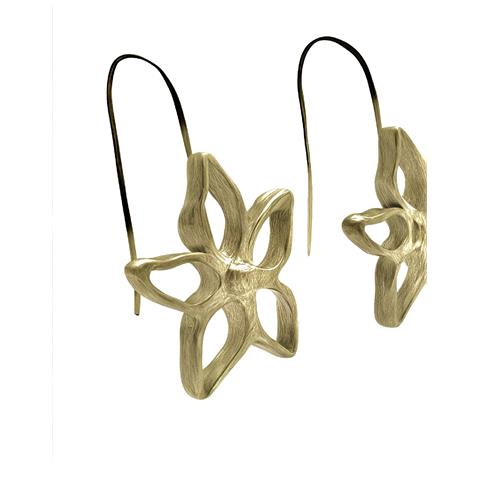 Orecchino A Gancio Blom Irregolare In Ottone Placcato Oro - Foto 2