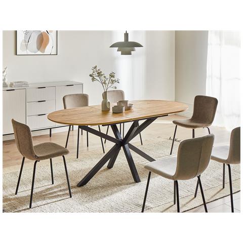 Tavolo Da Pranzo Estensibile Macquarie Marrone 140/180 Cm 90 Cm - Foto 1