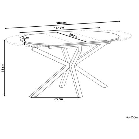 Tavolo Da Pranzo Estensibile Macquarie Marrone 140/180 Cm 90 Cm - Foto 6