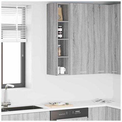 Armadio pensile Riga Grigio Sonoma 20 x 29,5 x 100 cm - Foto 2