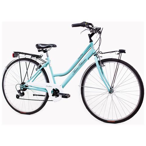 Mario Schiano City Bike 28'' - Bici Da Città, Donna, Ruote 28'', Cambio 6 Velocità, Telaio Acciaio, Con Accessori - Colore Tiffany - Foto 2
