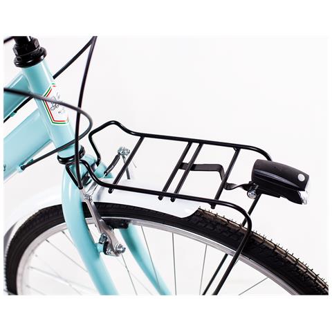 Mario Schiano City Bike 28'' - Bici Da Città, Donna, Ruote 28'', Cambio 6 Velocità, Telaio Acciaio, Con Accessori - Colore Tiffany - Foto 5