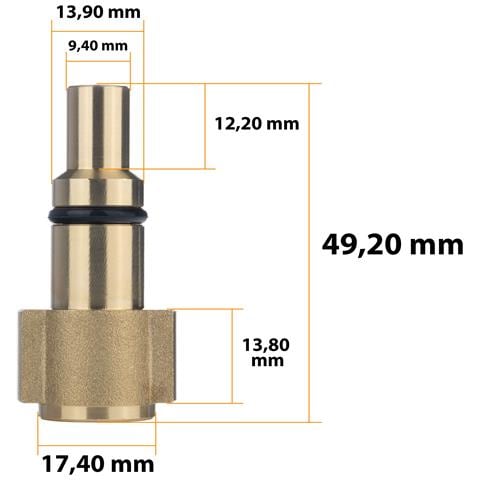 Adattatore Baionetta Per Idropulitrice Compatibile Con Lavor Nuovo Tipo - Morsetto 1/4"" | Ottone Di Alta Qualità, 160bar, 60°c | Accessori Pulizia - Foto 8