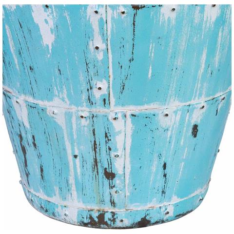 Vaso In Metallo Invecchiato Blu 45x45x60h Cm - Foto 7