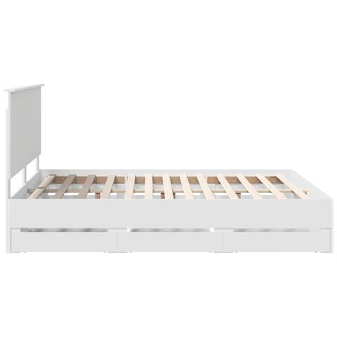 Struttura del letto Bianco 160 x 200 cm Legno Ingegnerizzato - Foto 9