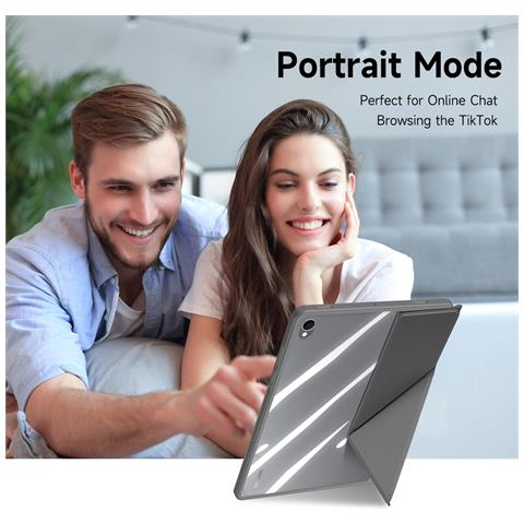 Cover per Galaxy Tab S11 - TPU+PC+Pelle /PU, Trasparente - Foto 4