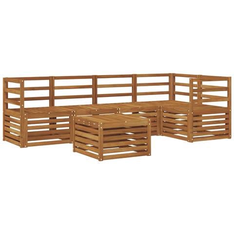 Set divani 6 pcs Naturale Legno di Acacia Massello - Foto 1