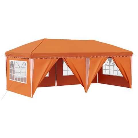 Tenda per feste a pop-up 575 x 288 x 245 cm Arancione - Foto 1