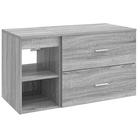 Set di mobili per il bagno 2 pcs Sonoma grigio - Foto 1