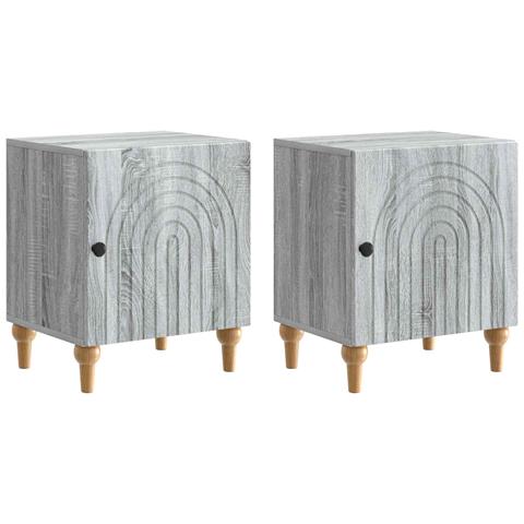 Armadio da Notte 2 pcs Grigio Sonoma 43 x 34,5 x 50 cm - Foto 1
