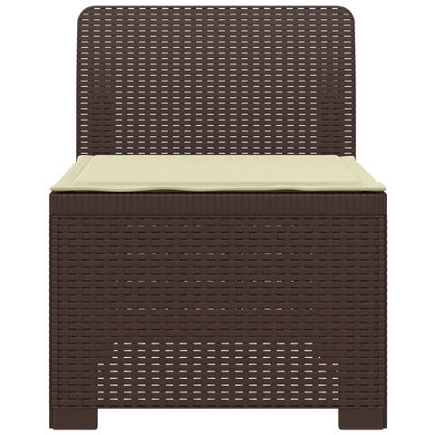 Divano da Giardino a 1 Posto con Cuscino Aspetto Rattan PP - Foto 2
