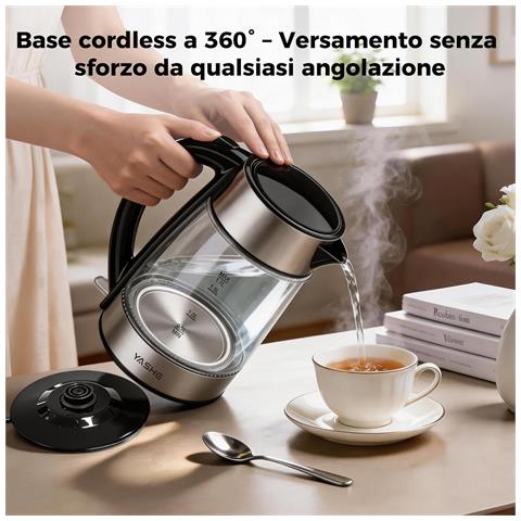 Bollitore in vetro FK-1805-1. 1.7 L. 2200 W. LED blu - Foto 2