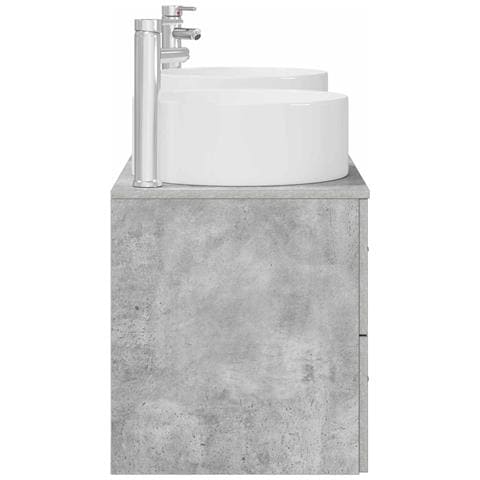 Set di mobili per il bagno 3 pz Grigio Cemento - Foto 10