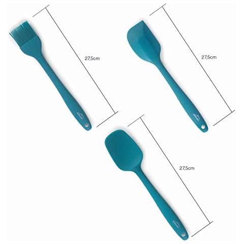 64452 - Set di 3 utensili da cucina Ocean: cucchiaio, spatola e spazzola da cucina - Foto 2