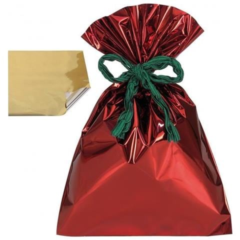 50 buste regalo in ppl metal lucido 35x50cm oro senza patella adesiva - Foto 2