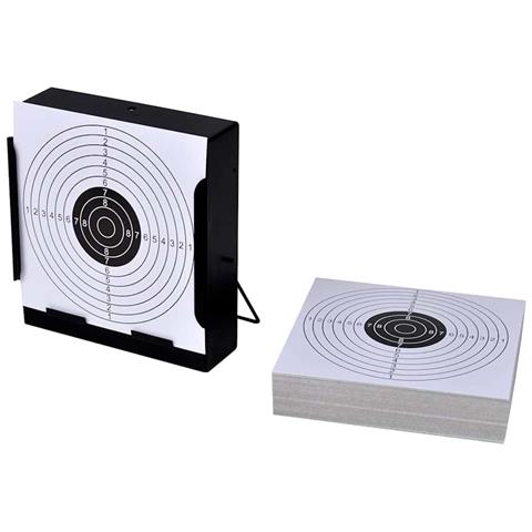 Supporto Per Tiro Al Bersaglio Quadrato 14 Cm + 100 Bersagli Carta - Foto 1