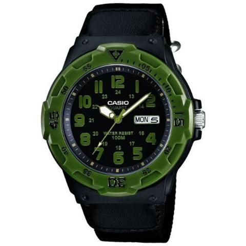 Mrw 200hb 1bvef Orologio Da Polso, Display Analogico, Uomo, Bracciale Pelle, Nero - Foto 1