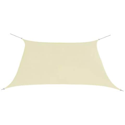 Parasole a Vela Oxford Quadrato 3,6x3,6 m Crema - Foto 1