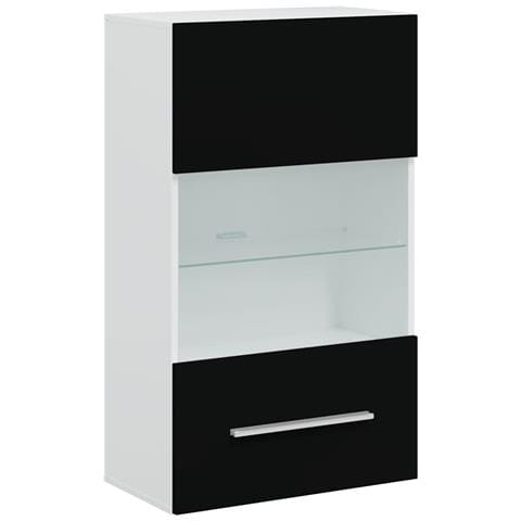 Mobili con Vetrina Parete Unità TV 5 pz con Luci LED Nero - Foto 2