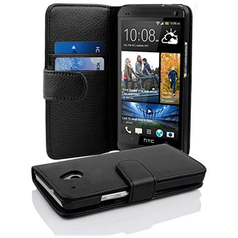 Custodia Compatibile Con Htc One M4 Mini In Nero Ossido - Coperchio Protettivo In Ecopelle Testurizzata E Tasca Per Carte Di Credito - Foto 4