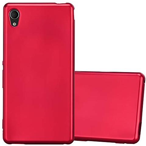Custodia Compatibile Con Sony Xperia M4 Aqua In Rosso Metallico - Coperchio Protettivo In Silicone Tpu Flessibile - Foto 1