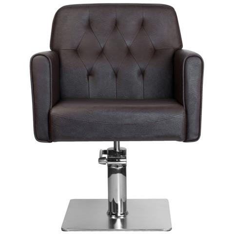 Gabbiano Poltrona Da Barbiere In Similpelle Marrone Hamburg - Foto 6