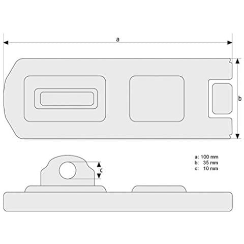 14499 Patta Incernierata Di Chiusura Di Un Occhiello 100/100 Con Grillo In Acciaio Temprato, Ideale Come Utilizzare In Combinazione Con Un Lucchetto - Foto 2