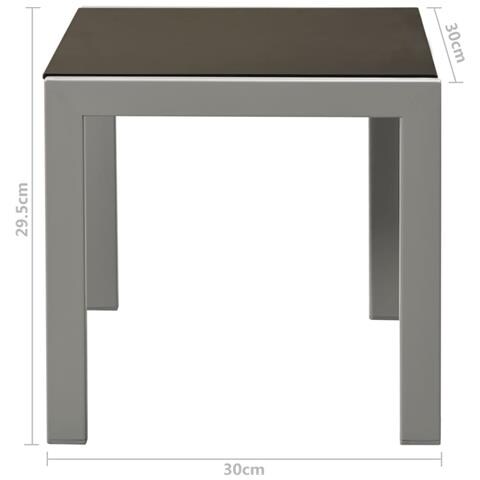 Lettini Prendisole 2 pz con Tavolo in Acciaio e Textilene Nero - Foto 7