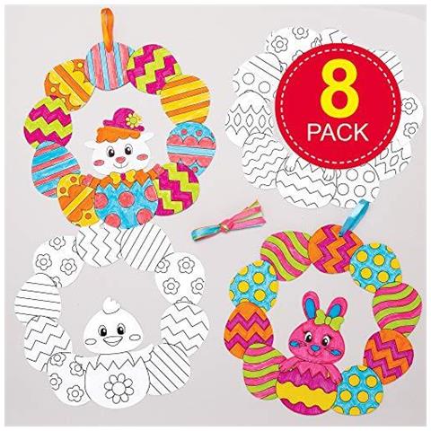 At528 Pasqua Colore In Corone - Confezione Da 8 Accessori Per La Casa Creativa Arti E Mestieri Per Bambini Di Fare E Decorare - Foto 3