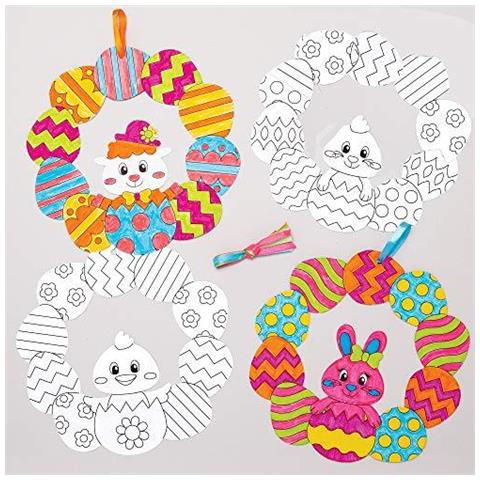 At528 Pasqua Colore In Corone - Confezione Da 8 Accessori Per La Casa Creativa Arti E Mestieri Per Bambini Di Fare E Decorare - Foto 1