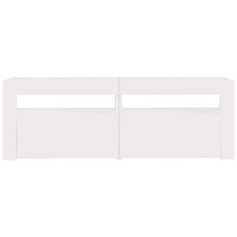 Mobile Porta TV con Luci LED Bianco 120x35x40 cm - Foto 2