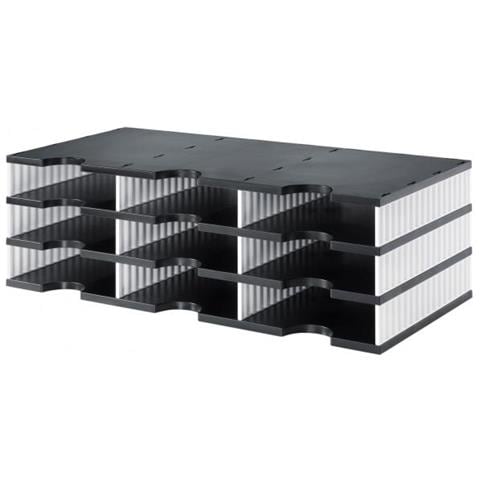 doc trio scatola per la conservazione di documenti Polistirolo Nero, Bianco - Foto 1