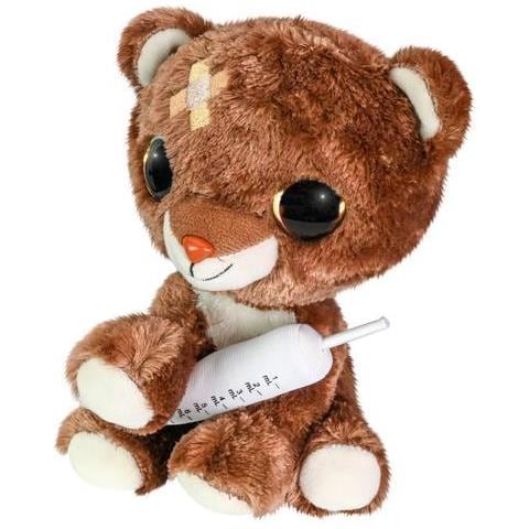 Orsetto Con Siringa Junior 15 Cm Peluche Marrone / bianco - Foto 1