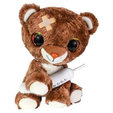 Orsetto Con Siringa Junior 15 Cm Peluche Marrone / bianco - Foto 2