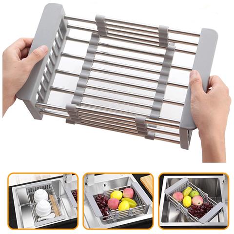INLAW Organizer Per Lavello Da Cucina Cestello Regolabile Per Asciugatrice E Contenitore Per Verdure | Rack E Supporti
