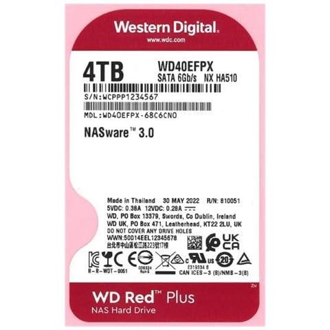 Hard Disk per NAS WD Red Plus 4 TB 3.5" Interfaccia Sata III 6 Gb / s Buffer 256 MB 5400 Rpm - Foto 2