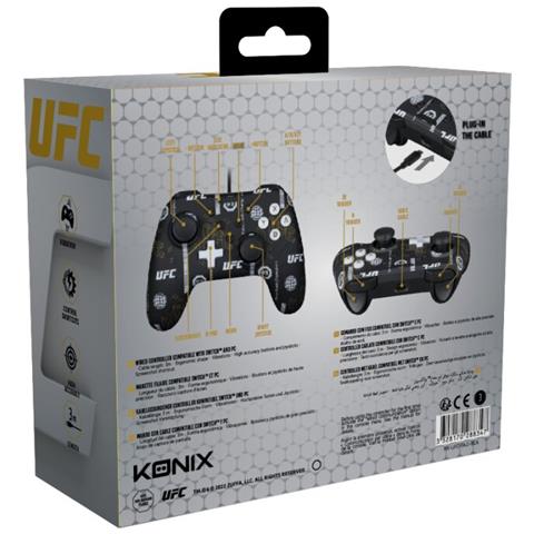 Controller Cablato Nero Ufc Per Nintendo Switch - Foto 5