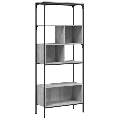 Libreria 5ripiani Grigio Sonoma 76x33x188,5cm Legno Multistrato - Foto 2