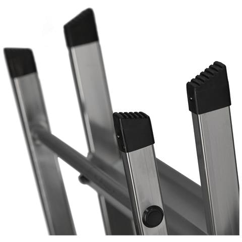 Scala Pieghevole A 3 Scalini Krause 126214 Argentato Alluminio - Foto 2