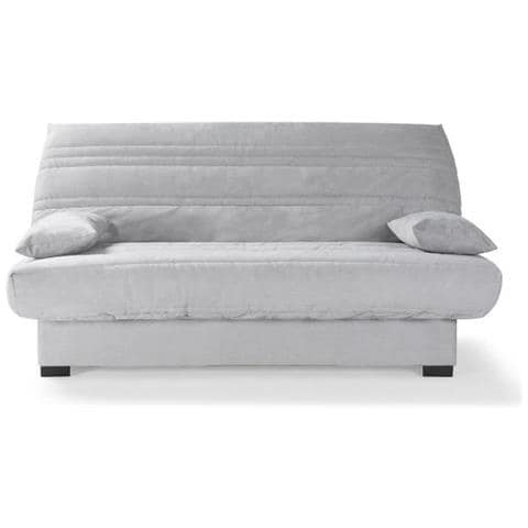 Divano Letto 3 Posti - Materasso 17 Cm - Tessuto Grigio Chiaro - 199 X 96 X 103 Cm - Chloe - Foto 1