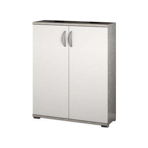 Armadietto Credenza Da Ingresso Salotto Bianco Effetto Pietra In Legno Nobilitato Melaminico - Foto 1