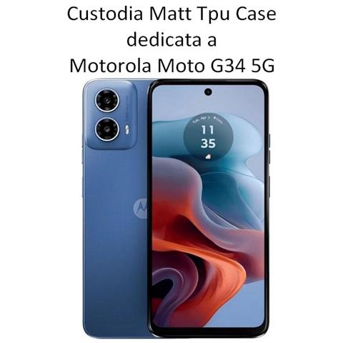 Custodia Tpu Silicone Cover Case Per Motorola Moto G34 5g Black - Foto 2